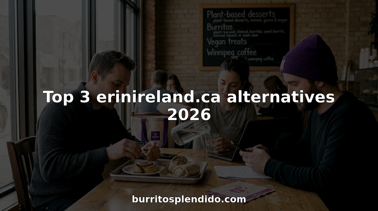 Three colleagues comparing dining alternatives in Winnipeg café