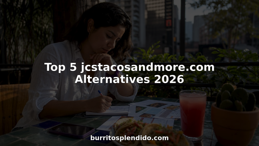 Food blogger comparing Mexican restaurant menus at table