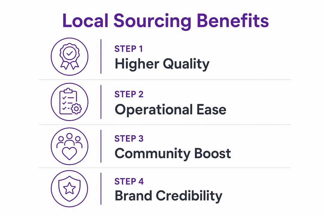 Infographic illustrating benefits of local sourcing