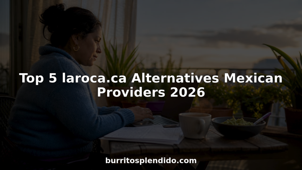 Woman reviewing Mexican catering menus online