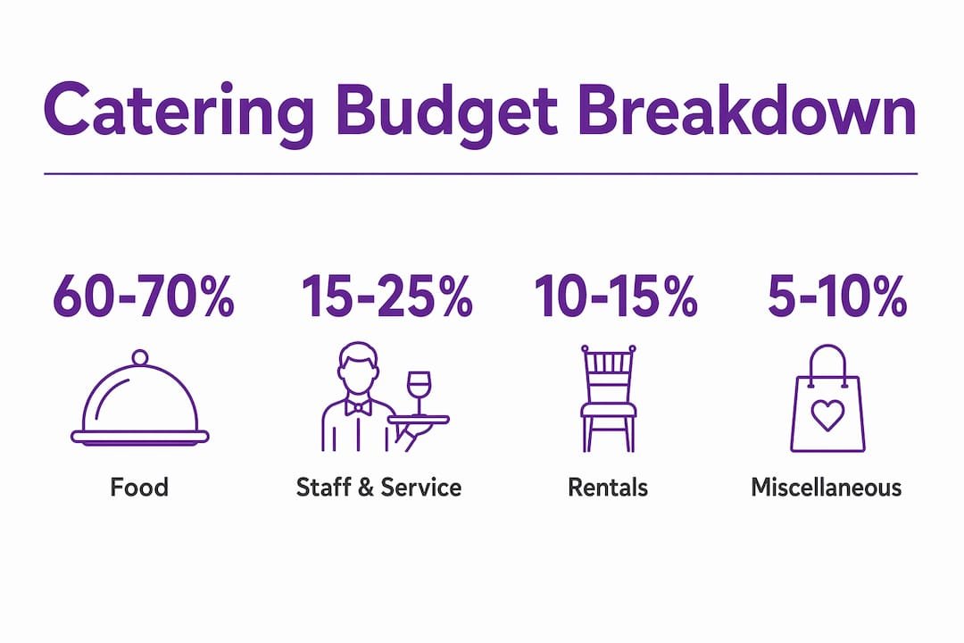 Infographic showing catering budget categories
