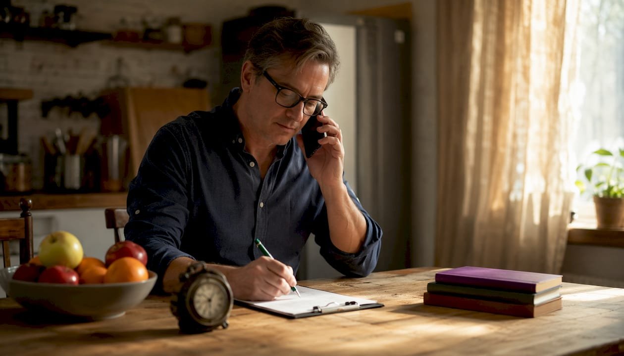 Man calling to confirm dietary questions