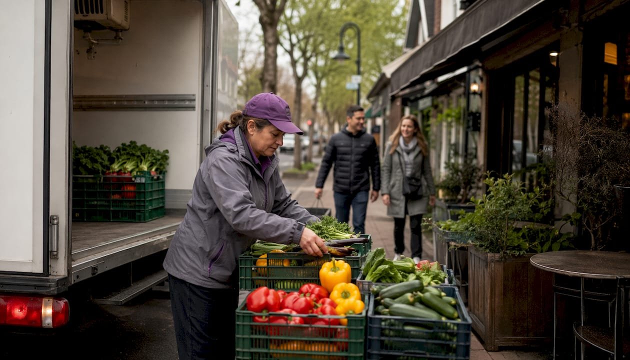 Delivery of fresh local produce to burrito chain