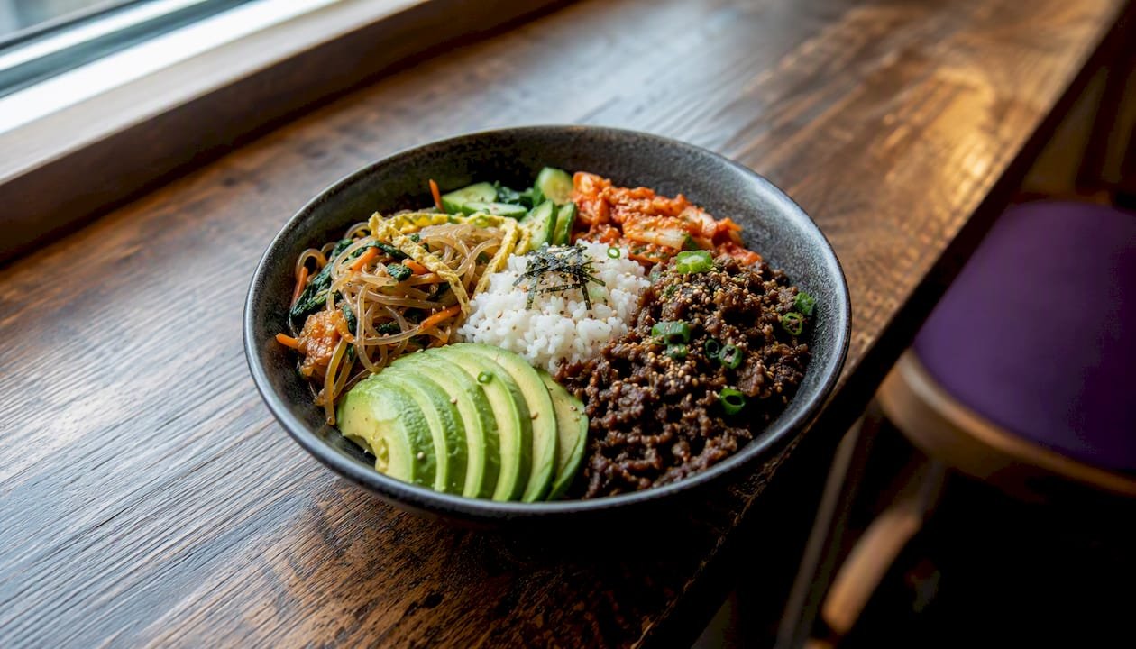 Fusion Korean poke and sushi bowl