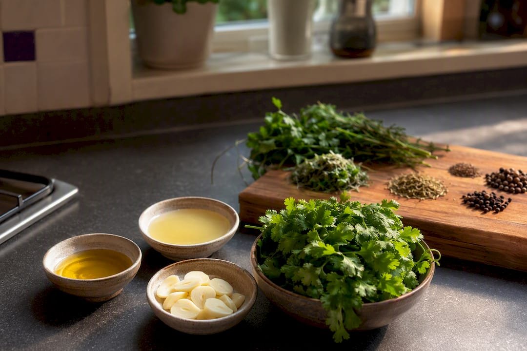 Soy sauce and cheese ingredients in kitchen