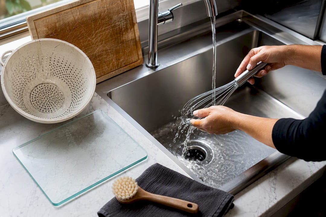 Worn and washable kitchen equipment compared