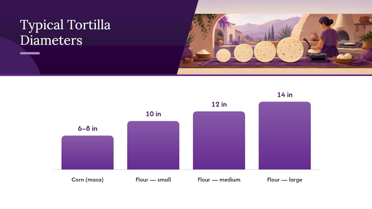 Corn or flour: how the dough decides the size — overview diagram