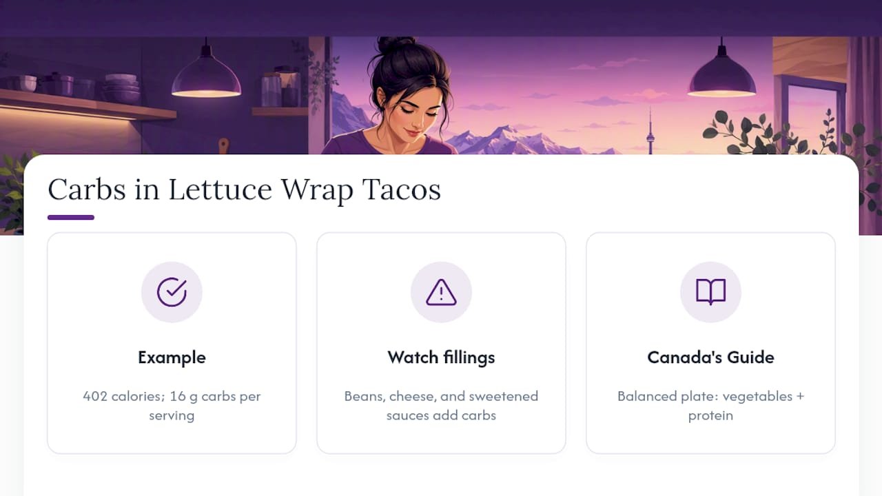 How many carbs are in lettuce wrap tacos? — overview diagram